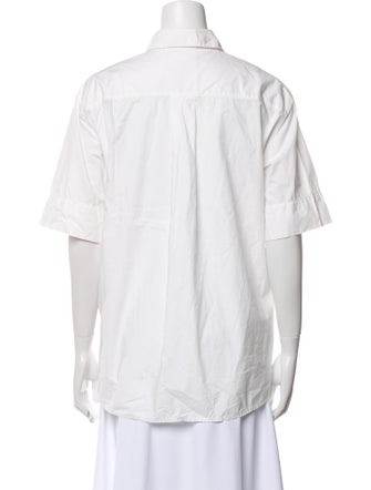 Sézane Short Sleeve Button-Up Top