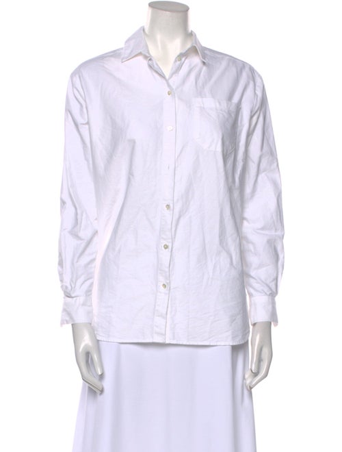 Sézane Three-Quarter Sleeve Button-Up Top