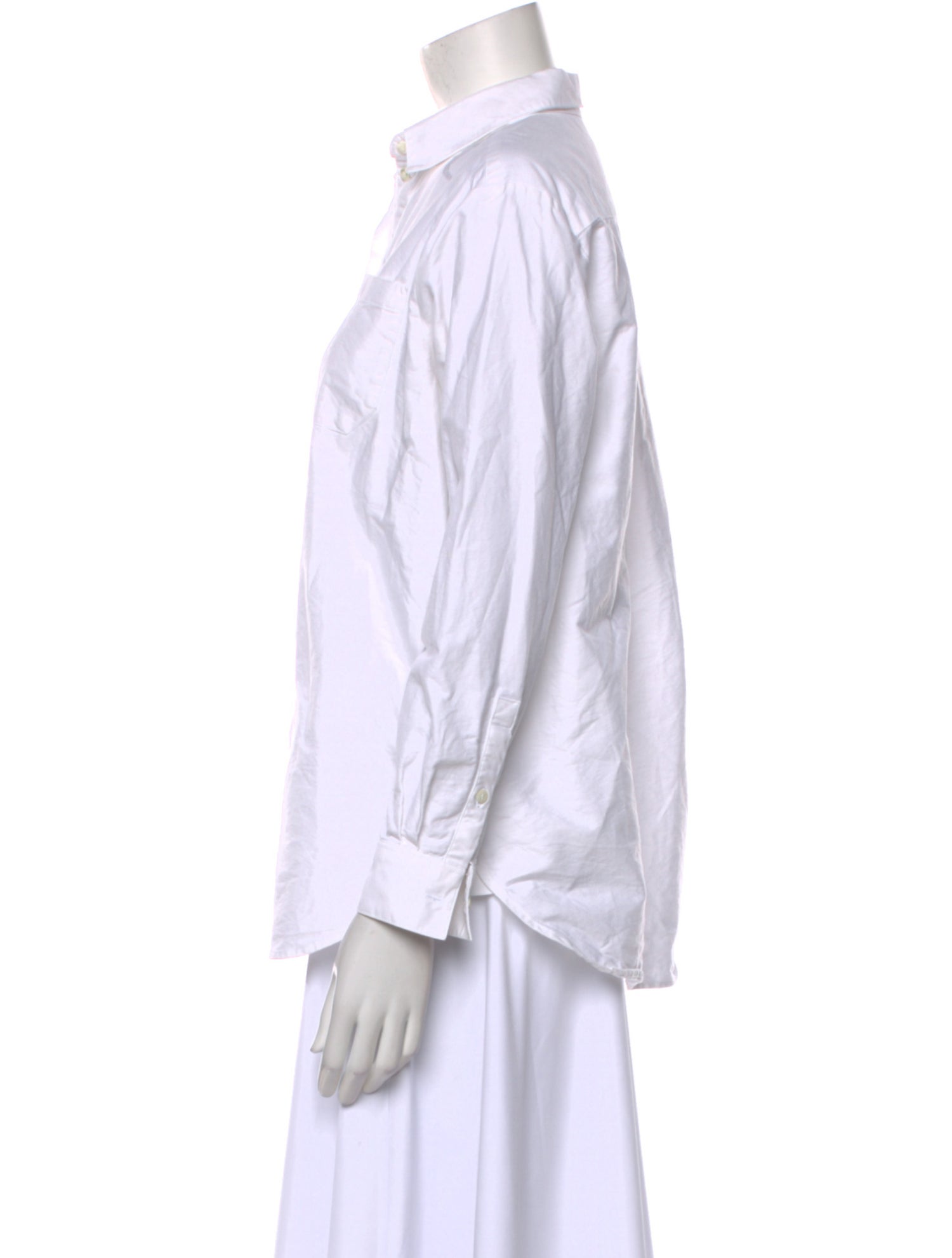 Sézane Three-Quarter Sleeve Button-Up Top