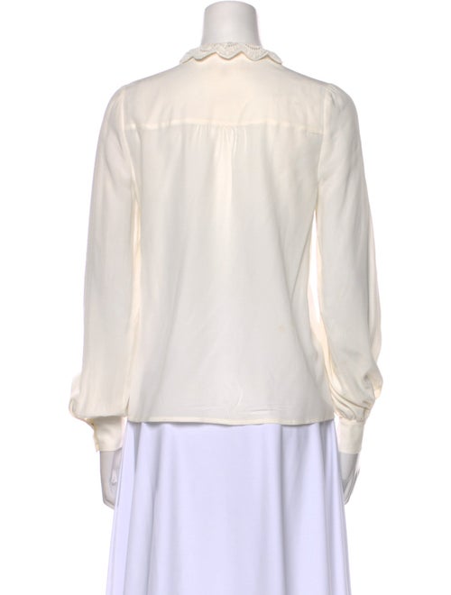 Sézane Silk Mock Neck Blouse