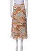 Sézane Printed Midi Length Skirt