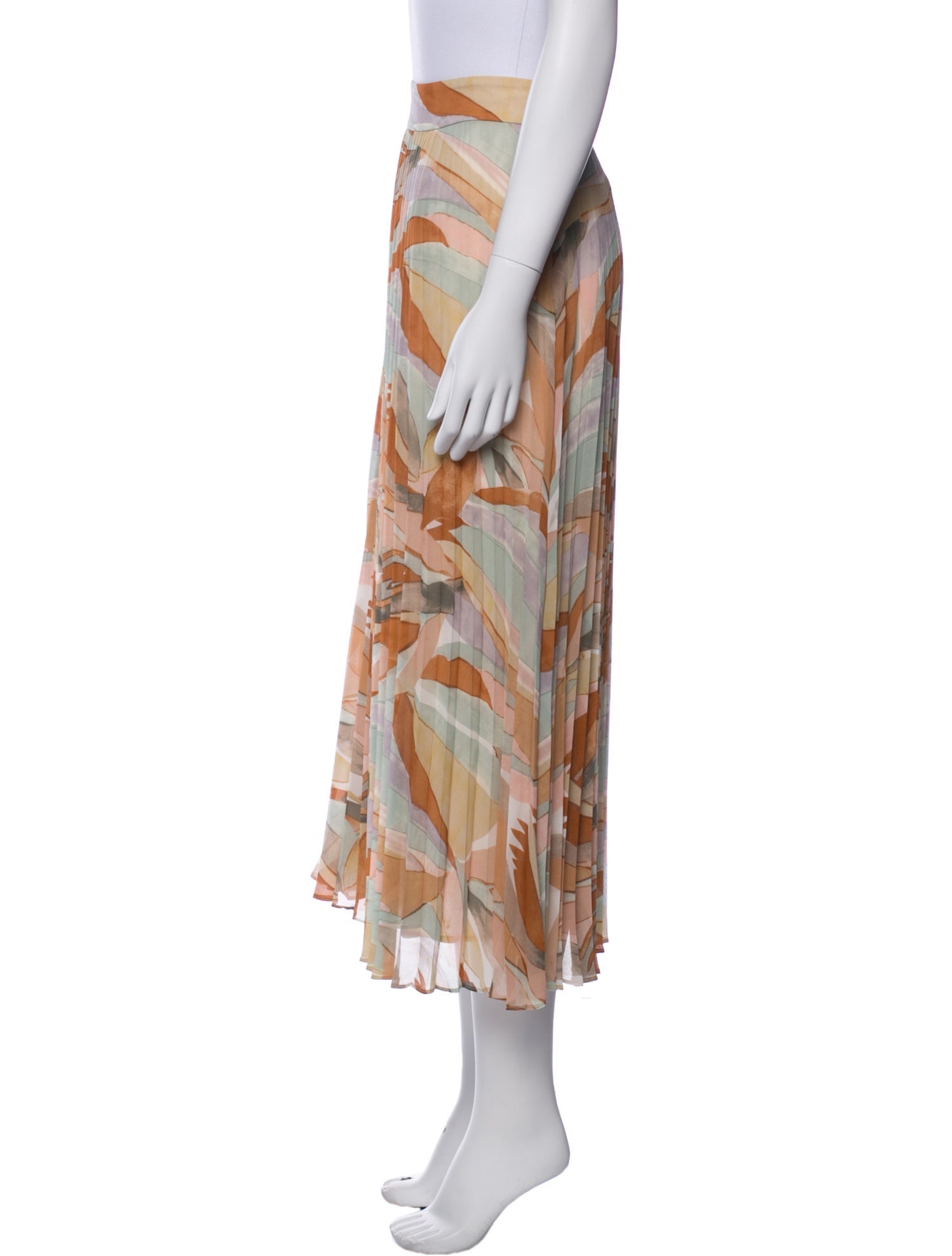 Sézane Printed Midi Length Skirt