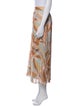 Sézane Printed Midi Length Skirt