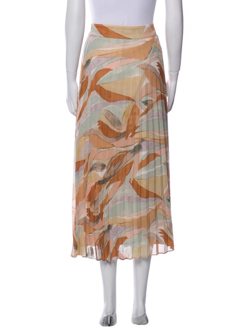 Sézane Printed Midi Length Skirt