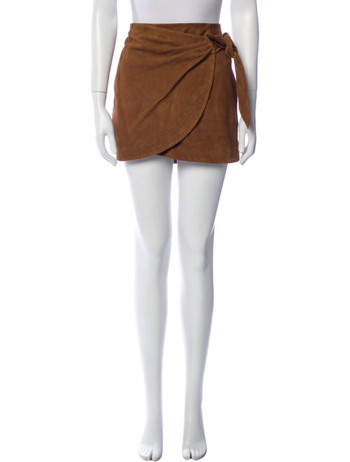 Sézane Leather Mini Skirt