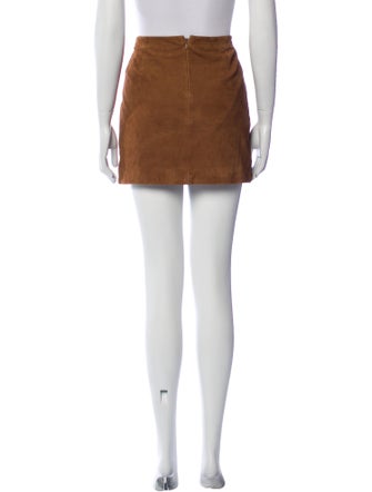 Sézane Leather Mini Skirt