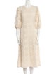 Sézane Lace Pattern Midi Length Dress