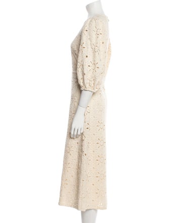 Sézane Lace Pattern Midi Length Dress