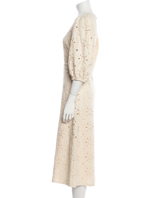 Sézane Lace Pattern Midi Length Dress