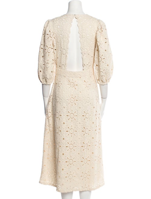 Sézane Lace Pattern Midi Length Dress