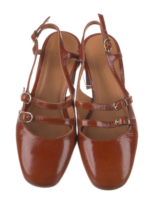 Sézane Patent Leather Slingback Pumps