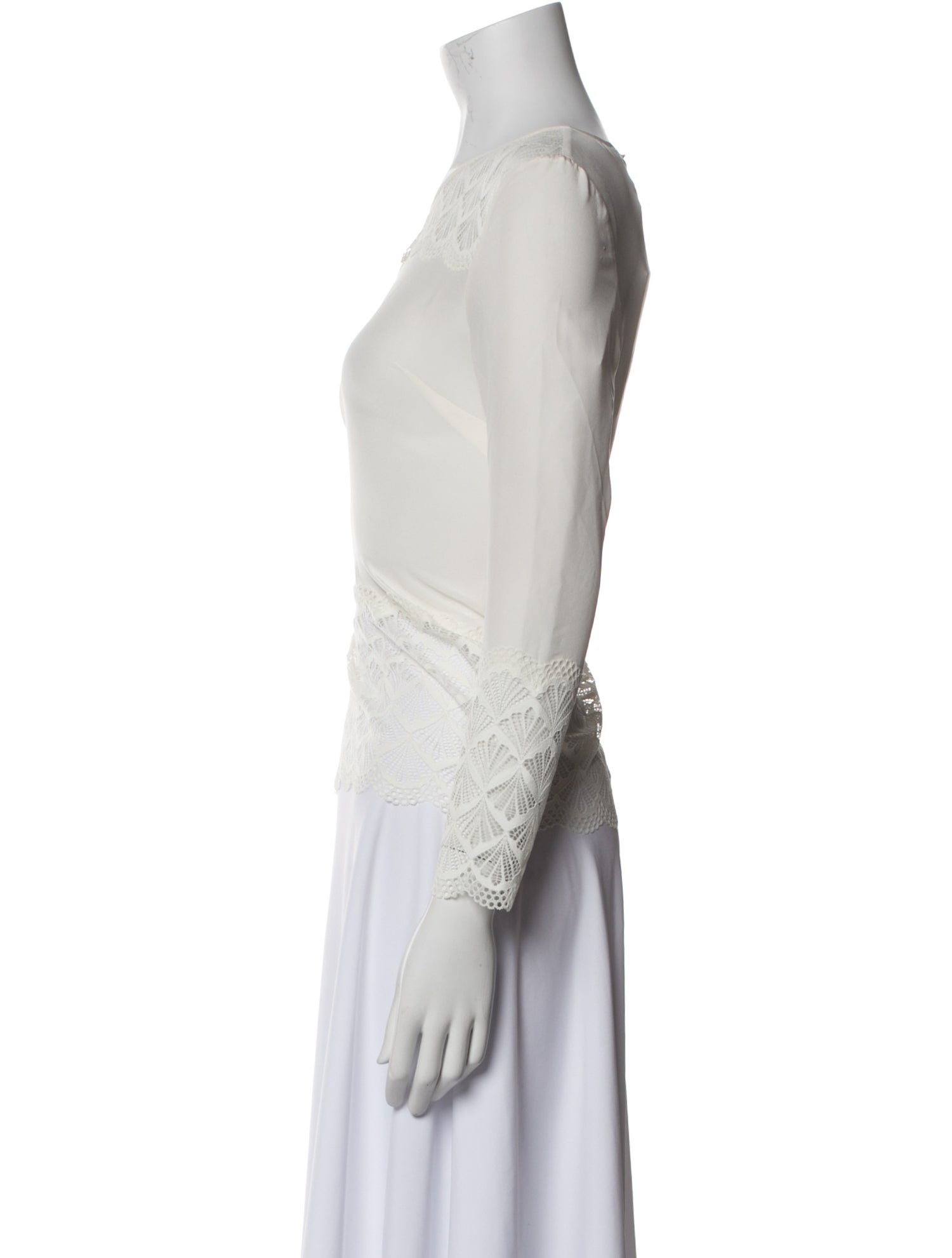 Sézane Silk Crew Neck Top