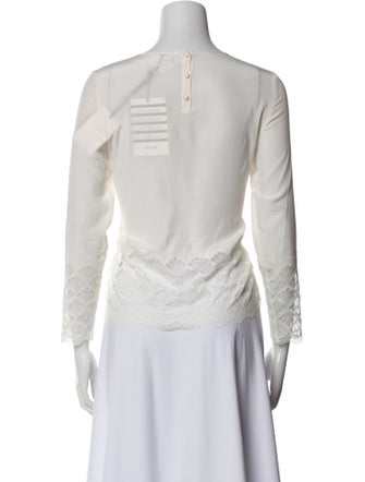 Sézane Silk Crew Neck Top