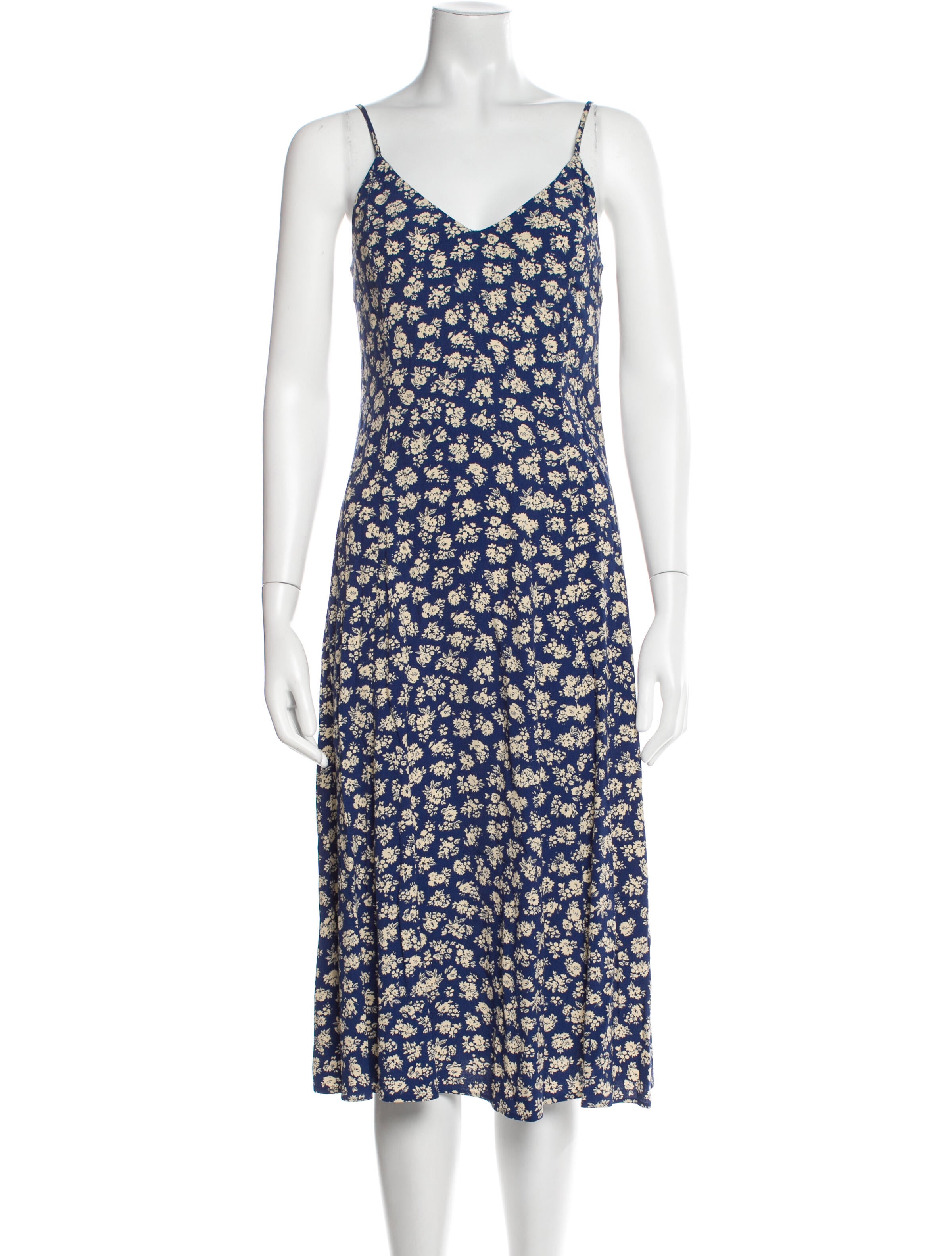 Sézane Floral Print Midi Length Dress