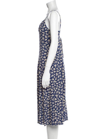 Sézane Floral Print Midi Length Dress