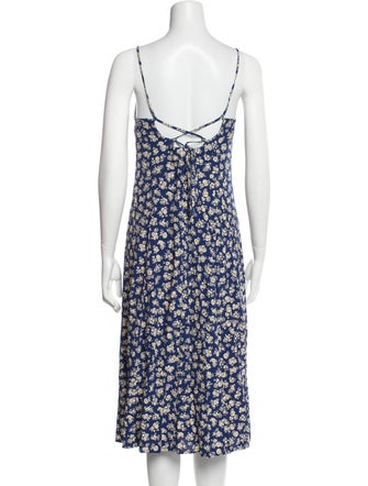 Sézane Floral Print Midi Length Dress