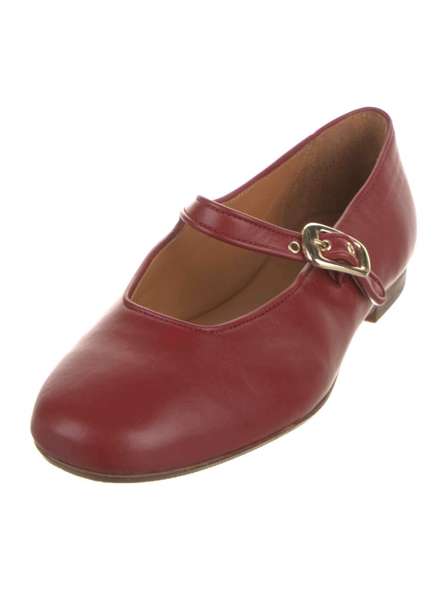 Sézane Leather Mary Jane Flats