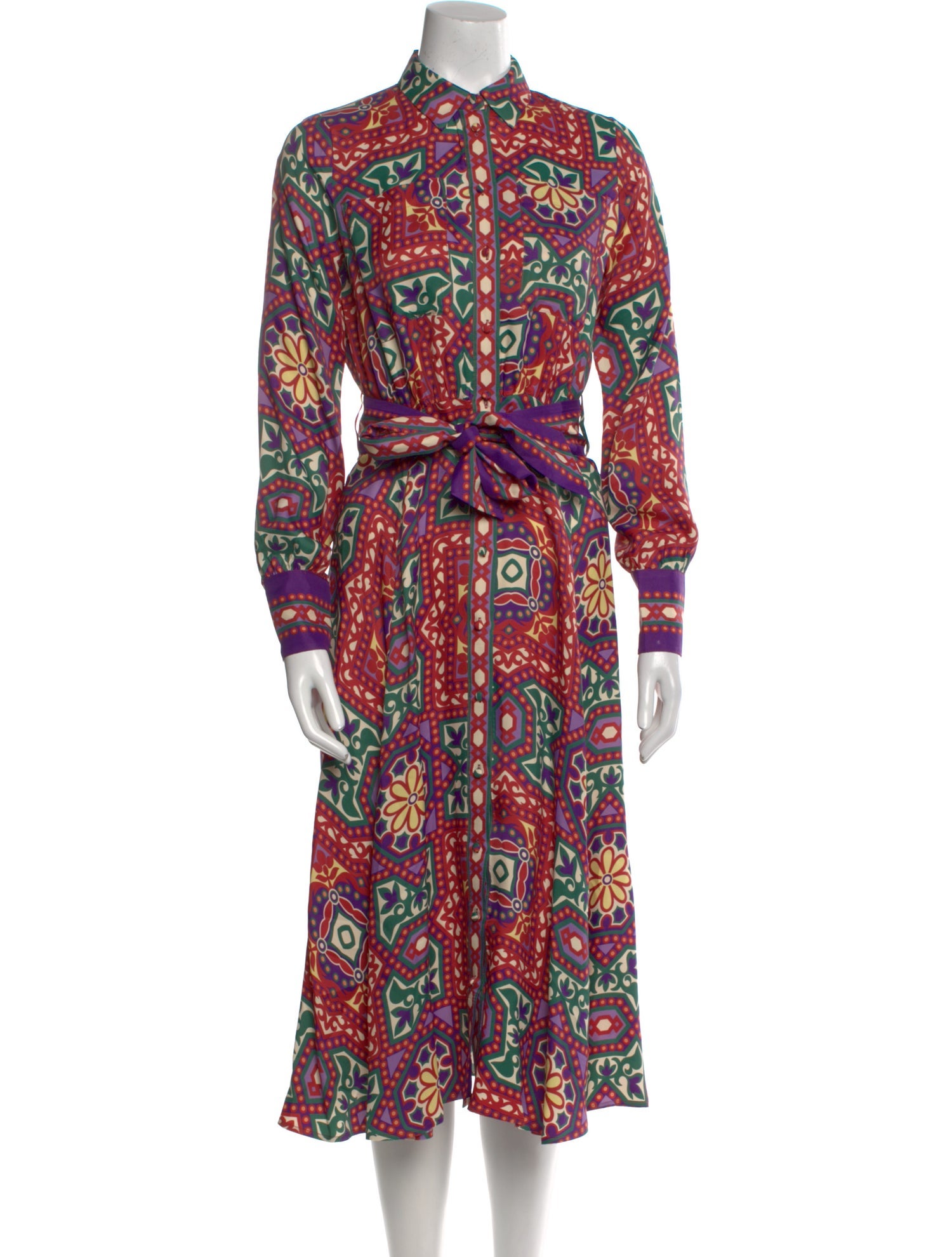 Sézane Paisley Print Midi Length Dress