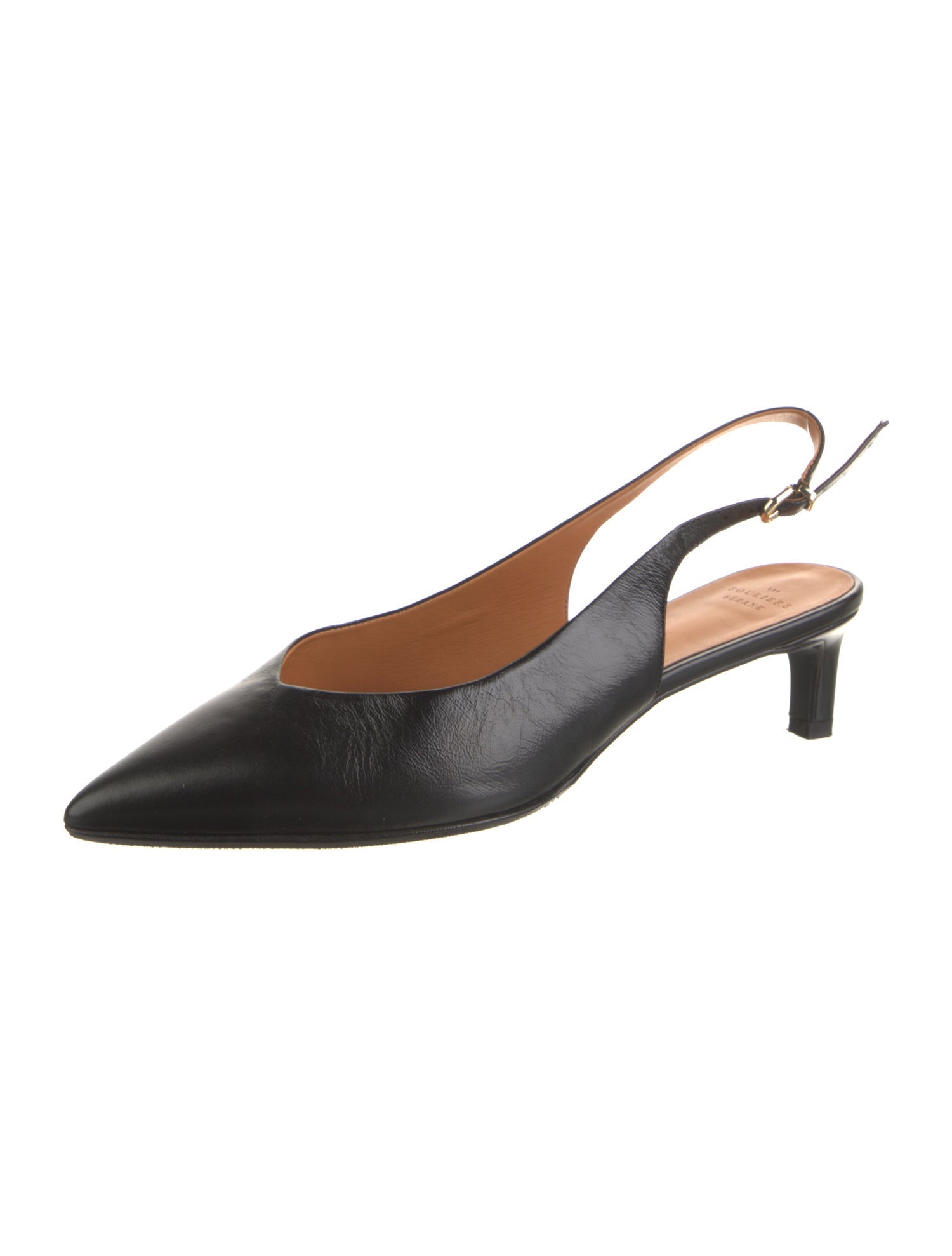 Sézane Leather Slingback Pumps