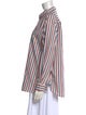 Sézane Striped Long Sleeve Button-Up Top