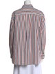 Sézane Striped Long Sleeve Button-Up Top