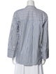 Sézane Striped Mock Neck Blouse