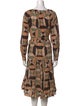 Sézane Printed Midi Length Dress