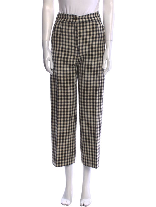 Sézane Plaid Print Wide Leg Pants