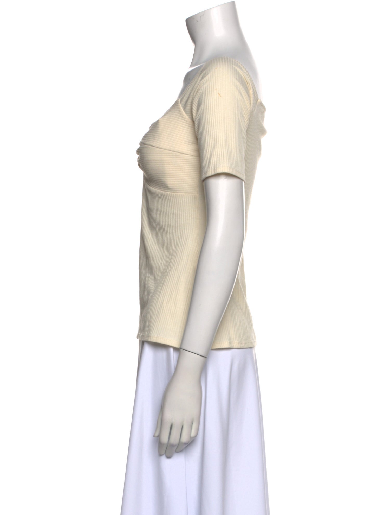 Sézane V-Neck Short Sleeve Top