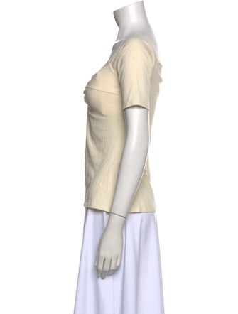 Sézane V-Neck Short Sleeve Top