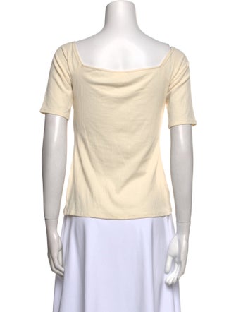 Sézane V-Neck Short Sleeve Top