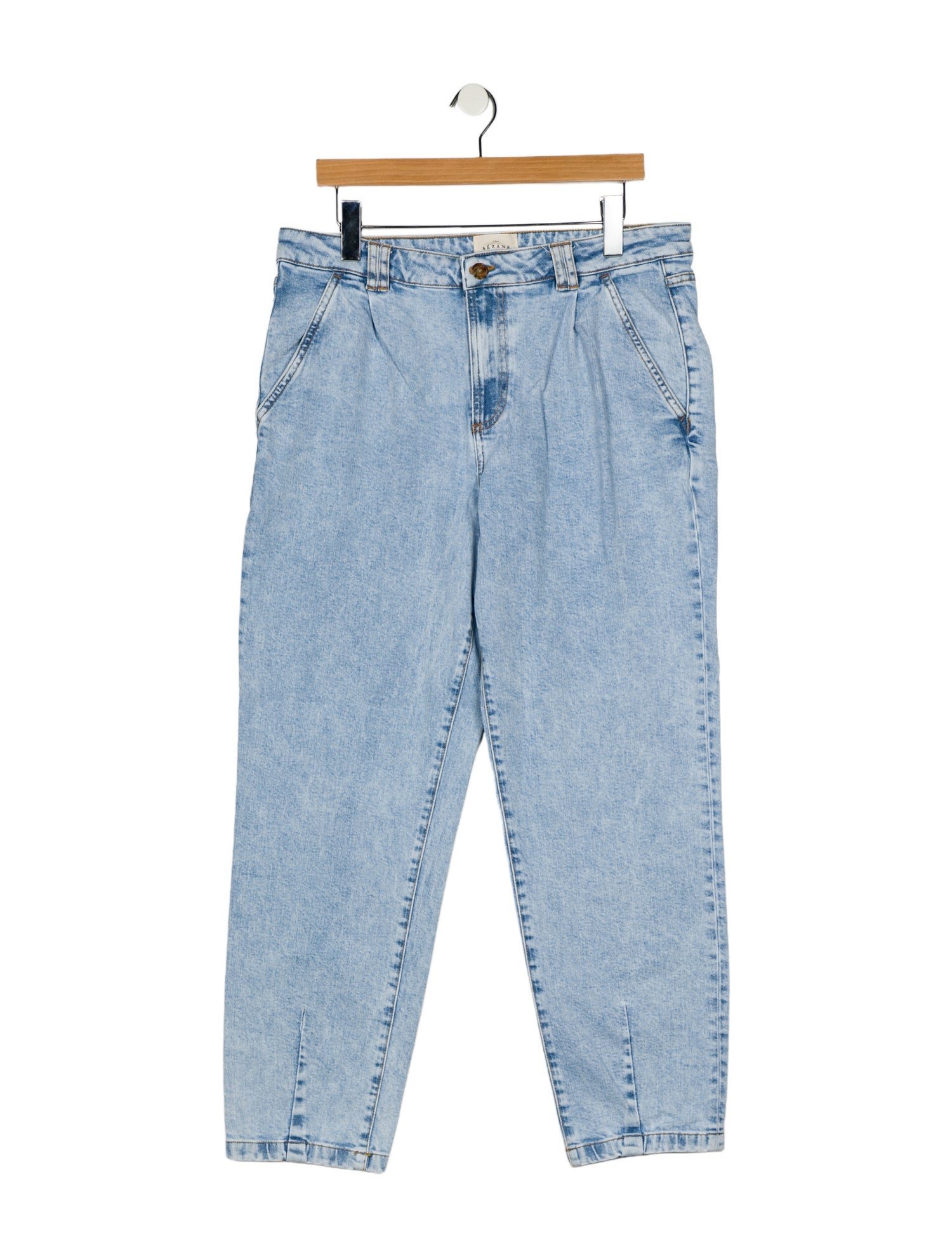 Sézane High-Rise Straight Leg Jeans