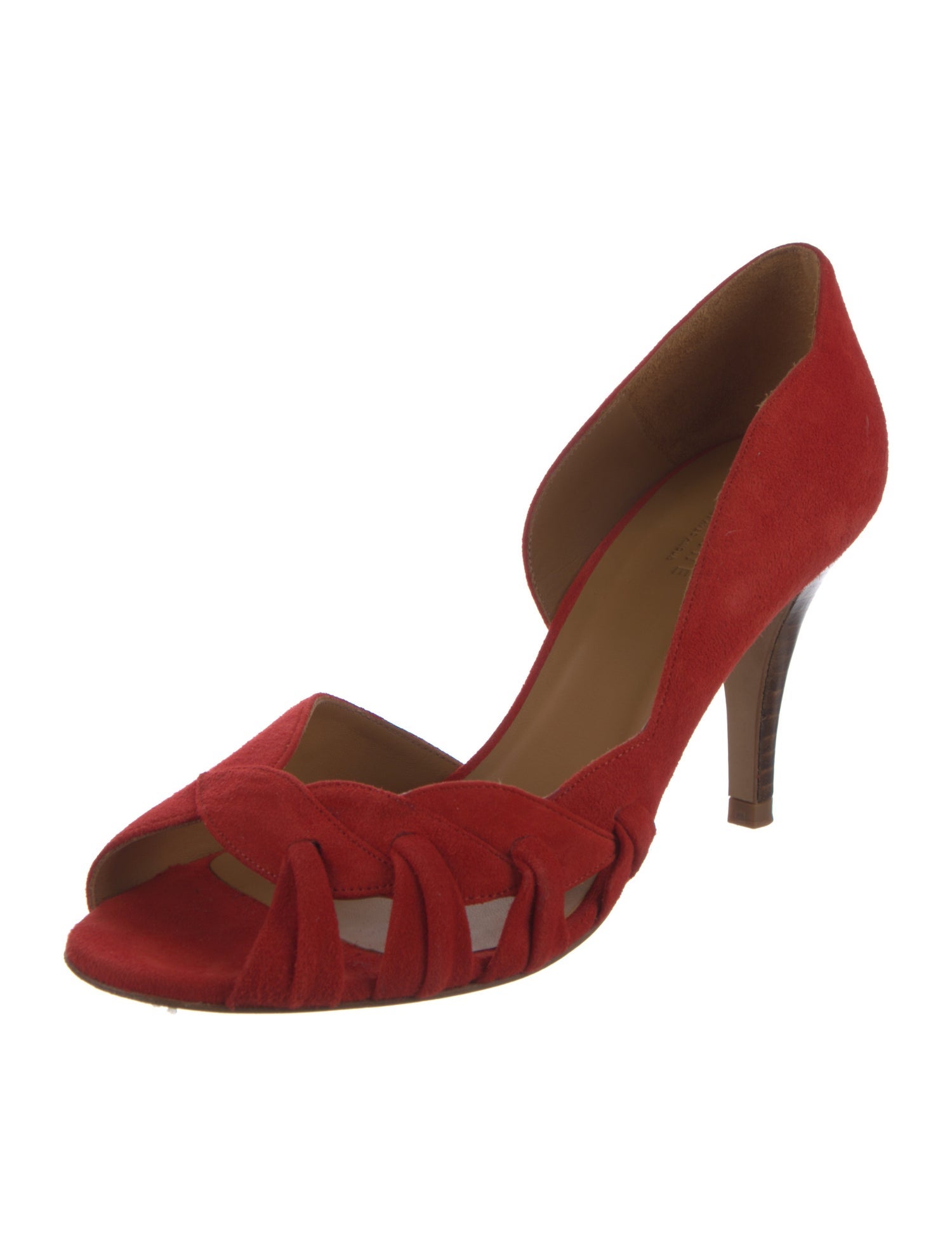 Sézane Suede Cutout Accent D'Orsay Pumps