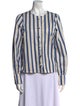 Sézane Striped Crew Neck Blouse