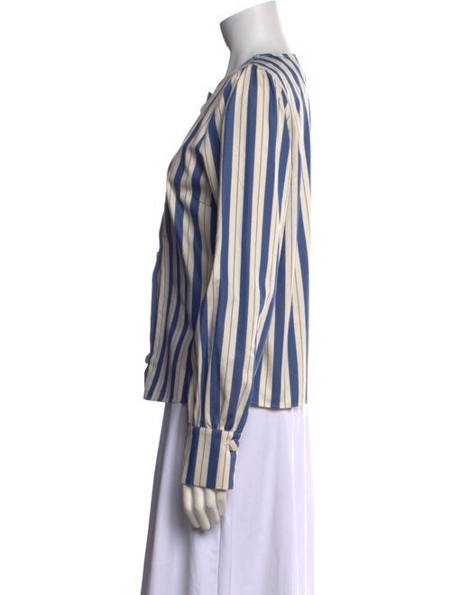 Sézane Striped Crew Neck Blouse