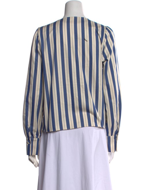 Sézane Striped Crew Neck Blouse