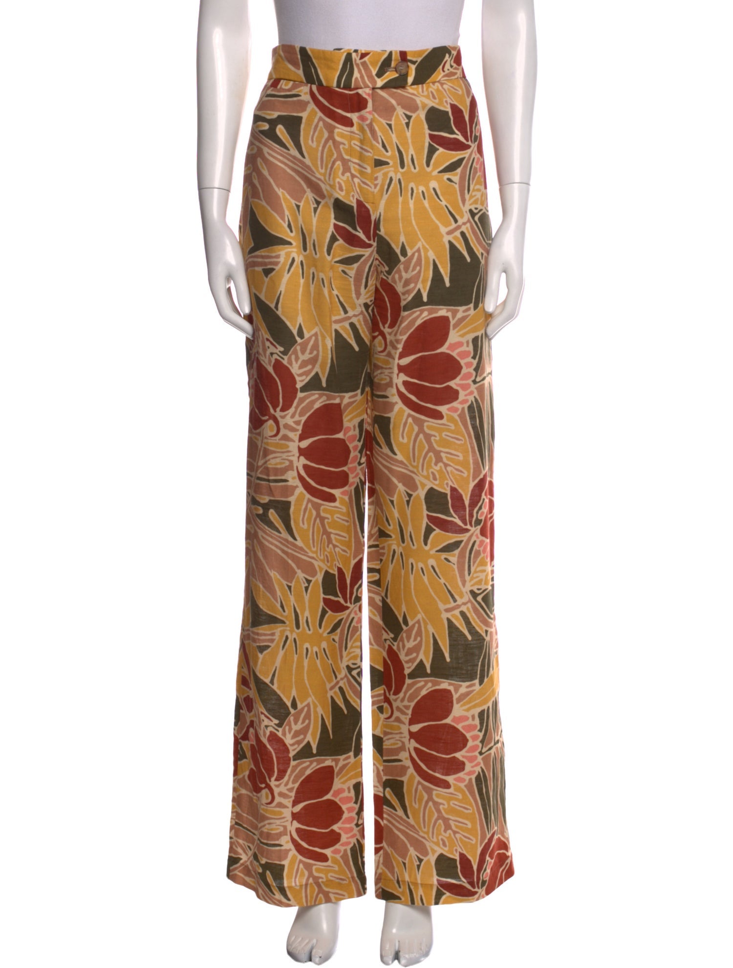 Sézane Floral Print Wide Leg Pants