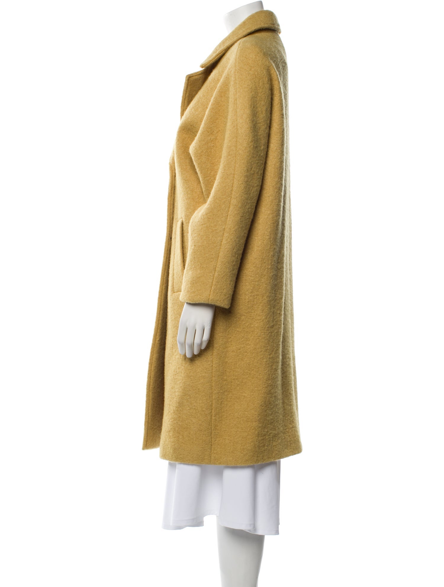 Sézane Wool Fur Coat