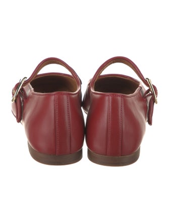 Sézane Leather Mary Jane Flats