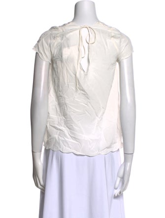 Sézane Silk V-Neck Blouse