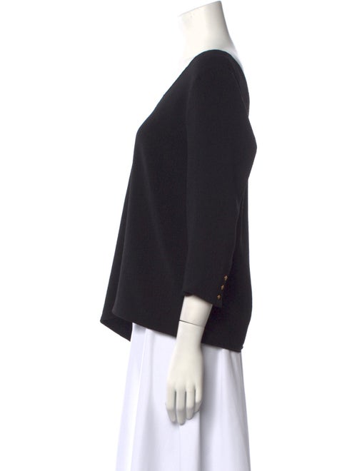 Sézane V-Neck Three-Quarter Sleeve Top