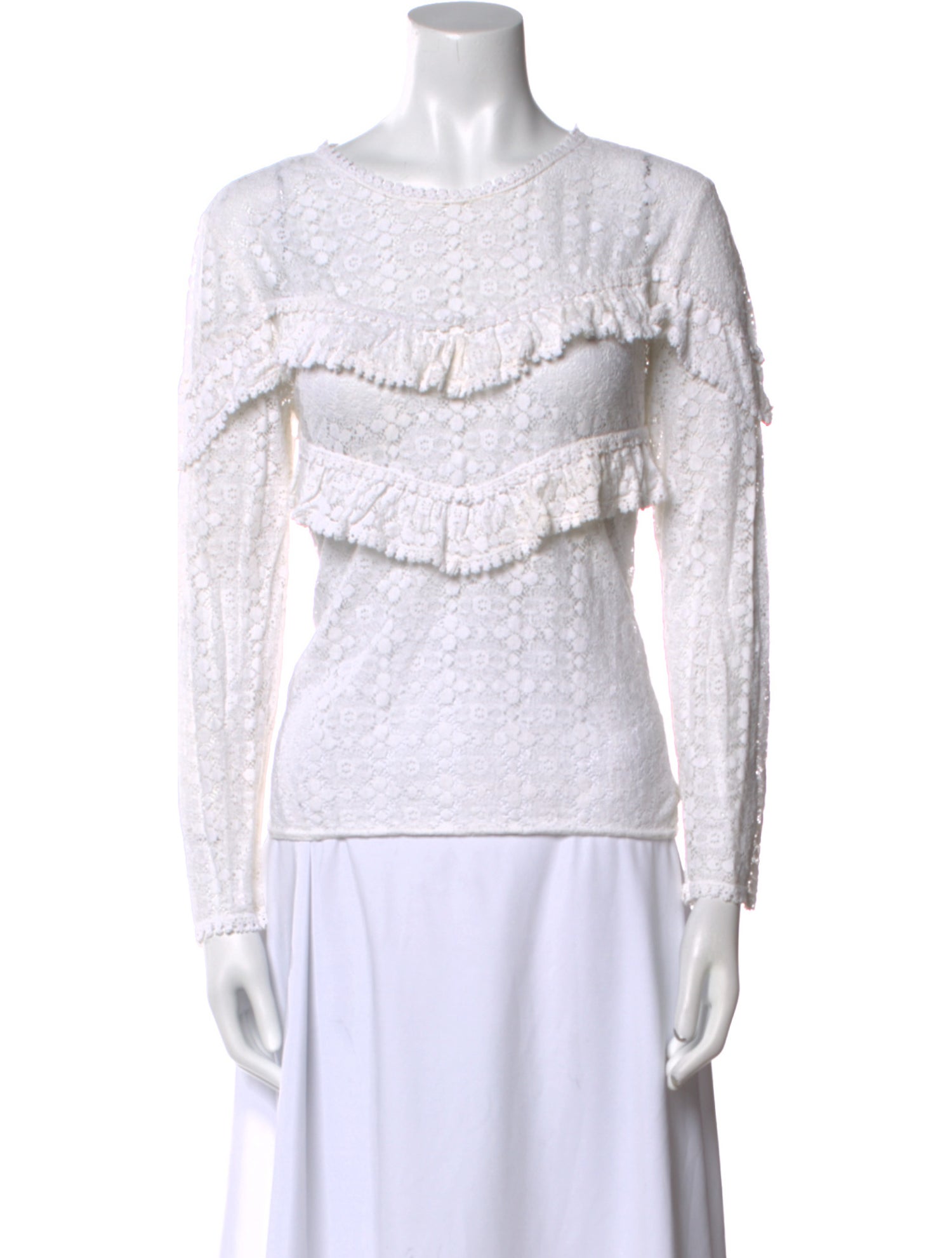 Sézane Scoop Neck Long Sleeve Top