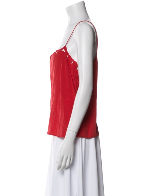 Sézane Silk Square Neckline Top