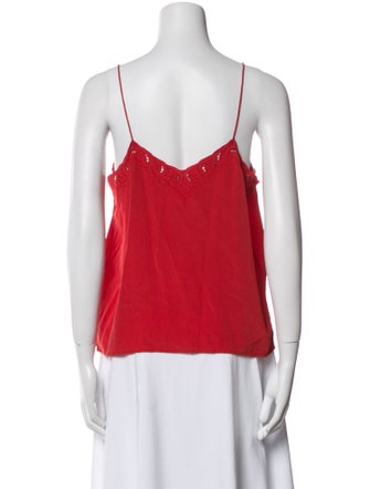 Sézane Silk Square Neckline Top