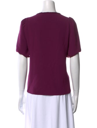 Sézane V-Neck Short Sleeve Blouse