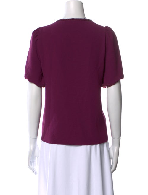 Sézane V-Neck Short Sleeve Blouse
