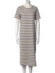 Sézane Striped Midi Length Dress