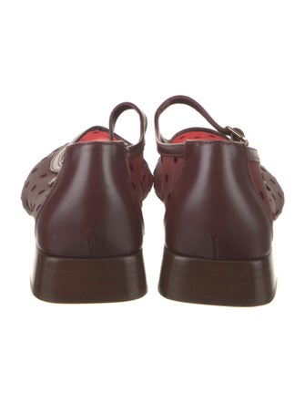 Sézane Leather Polka Dot Print Pumps