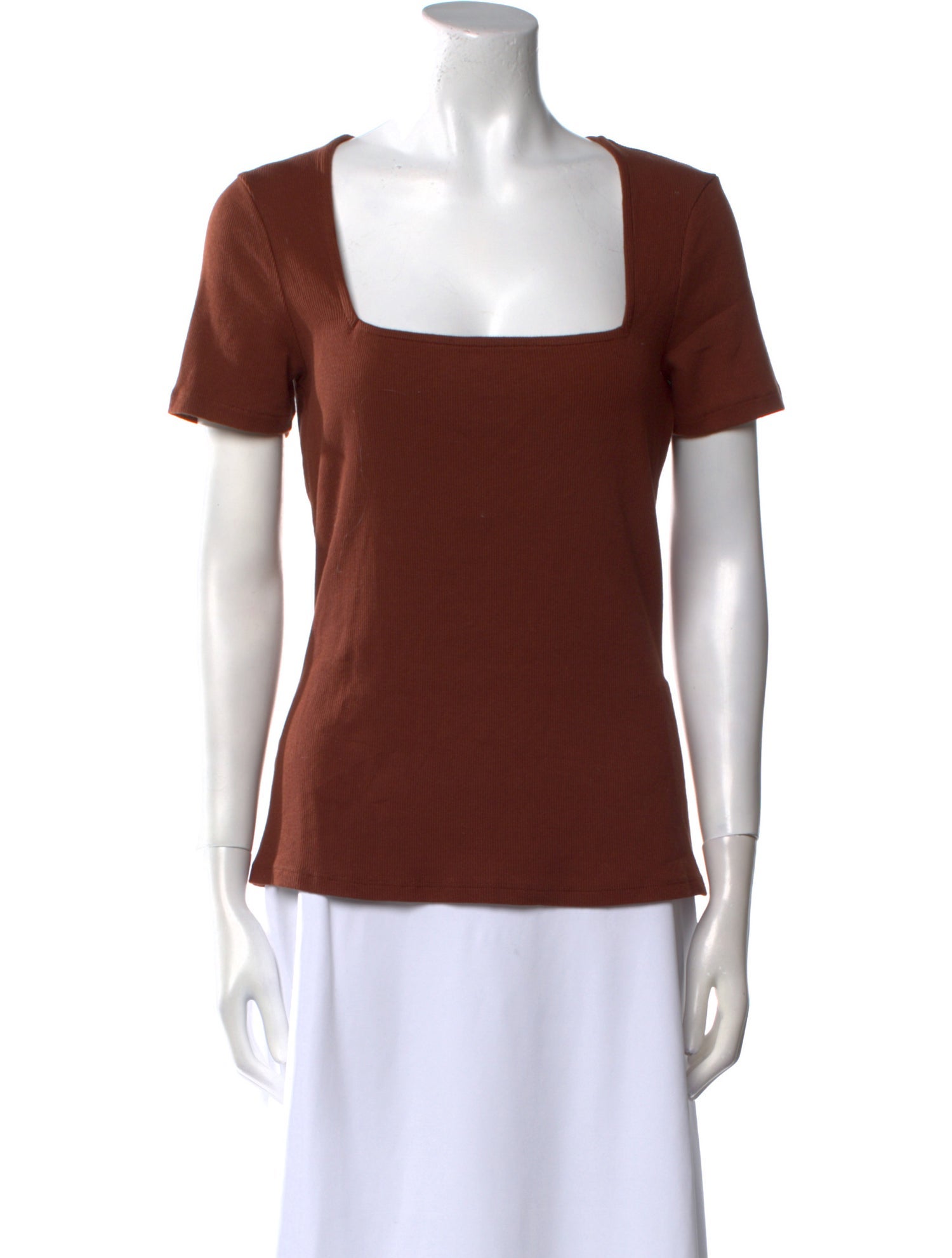 Sézane Square Neckline Short Sleeve Top