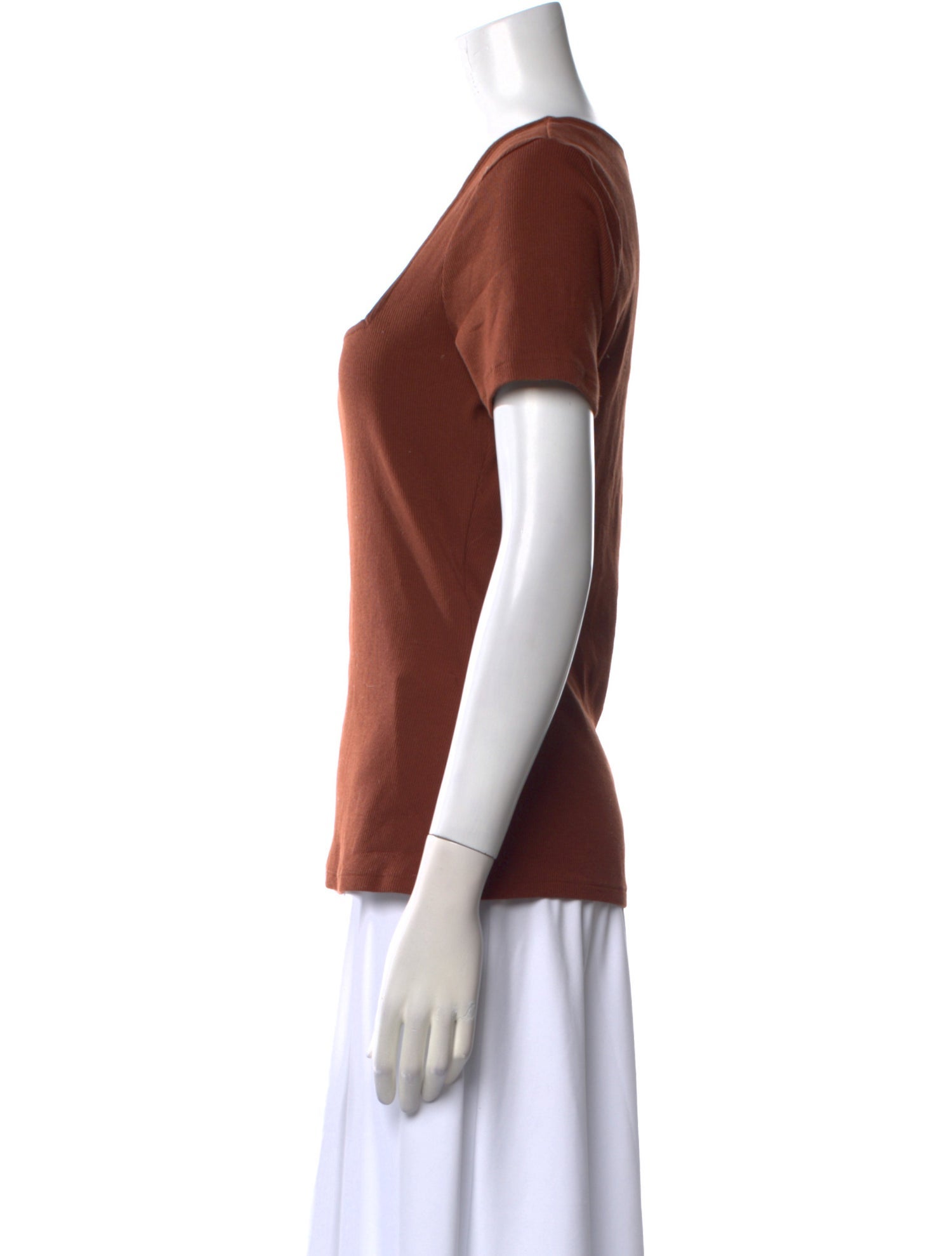 Sézane Square Neckline Short Sleeve Top